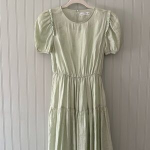 Zara Kids Casual Dress in Light Green